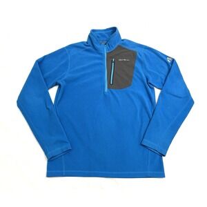 Eddie Bauer First Ascent 1/4 Zip Pullover Fleece M Blue Polartec Gorpcore